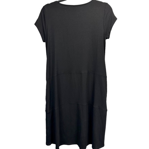Eileen Fisher Black T Shirt Dress - Picture 4 of 7